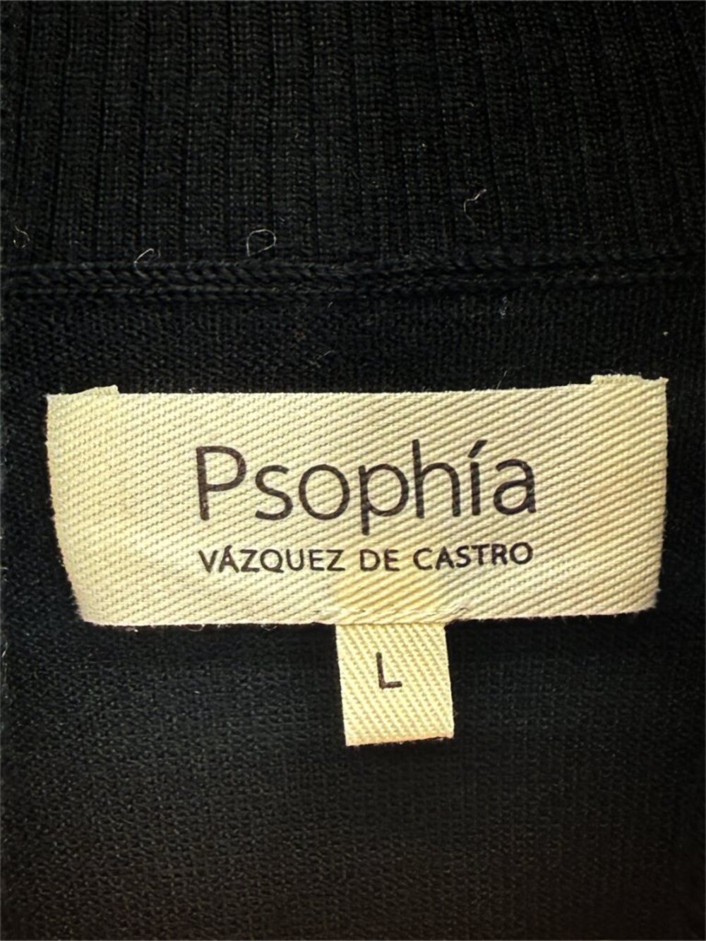 PSOPHIA roll-neck panelled sweater in Black L - Picture 4 of 9